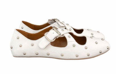 Балетки Alaia Criss Cross Белые F