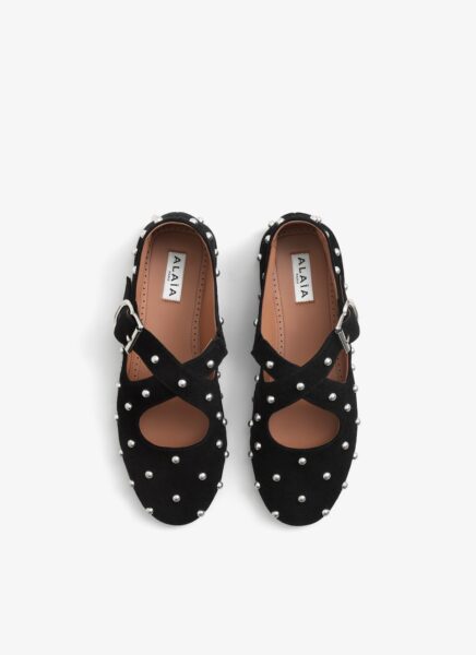 Балетки Alaia Criss Cross Черные F