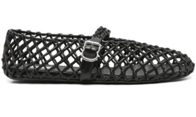 Балетки Alaia Criss Cross Черные F