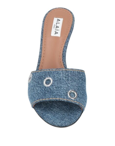 Балетки Alaia Oeillets Голубые F