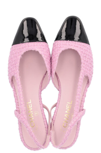 Балетки Chanel Slingback Ballet Flats Розовые F