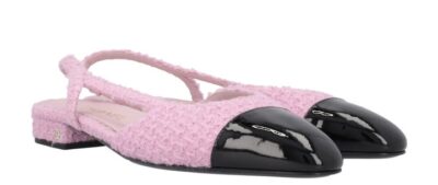 Балетки Chanel Slingback Ballet Flats Розовые F