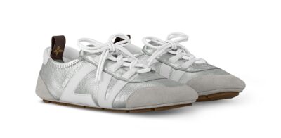 Кеды Louis Vuitton Lv Sneakerina Серебряные F