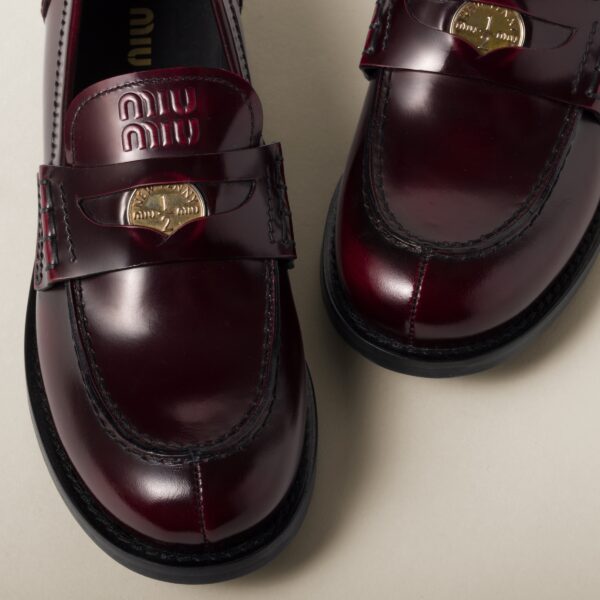 Лоферы Miu Miu Miu Miu Бордовые F