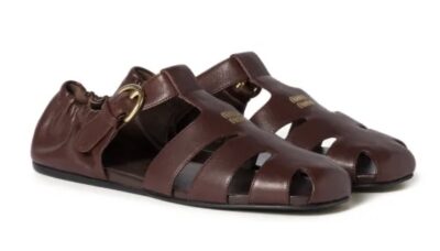 Сандали Miu Miu Fisherman Темно коричневые F