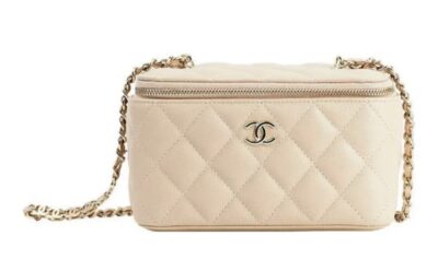 Сумка Chanel Classic Powder Lambskin Pearl Crush Vanity Кремовая N