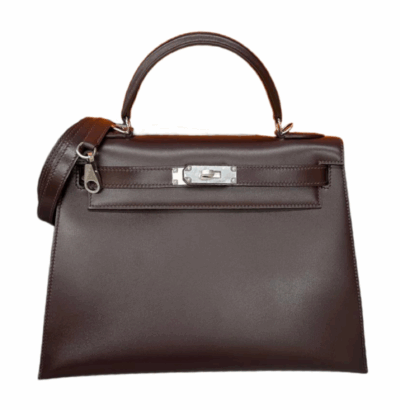 Сумка Hermes Herm Темно коричневая N