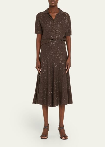 Футболка Brunello Cucinelli Коричневая F