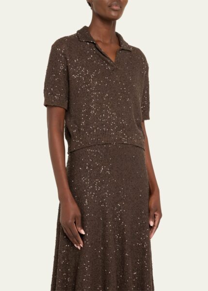 Футболка Brunello Cucinelli Коричневая F