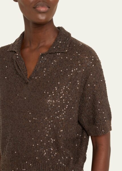 Футболка Brunello Cucinelli Коричневая F