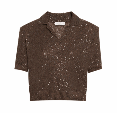 Футболка Brunello Cucinelli Коричневая F