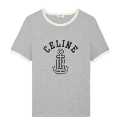 Футболка Celine Anchor Светло серая F