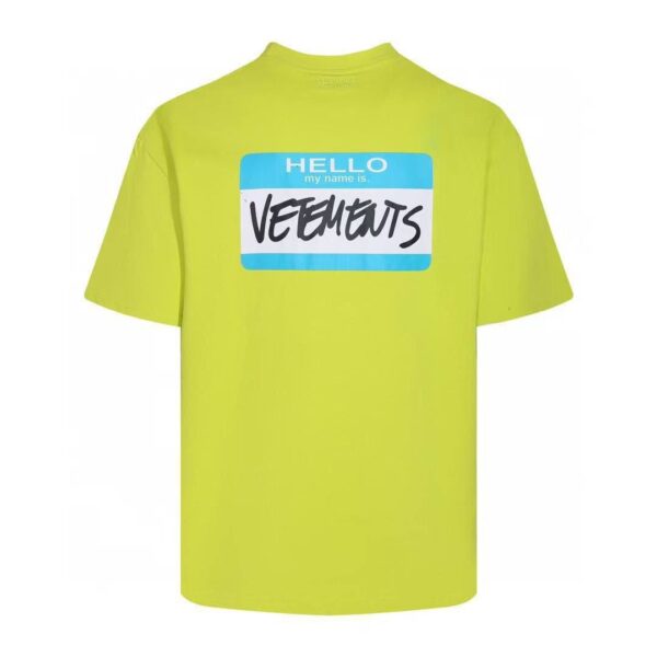 Футболка Vetements My Name Is Салатовая M