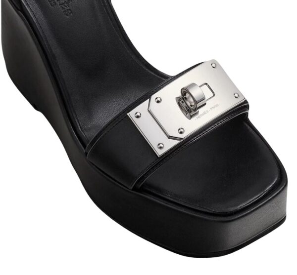 Босоножки Hermes Hilda Platform Kelly Коричневые F