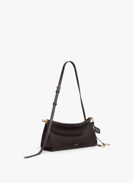 Сумка Alaia Le Click East west Small Темно коричневая N