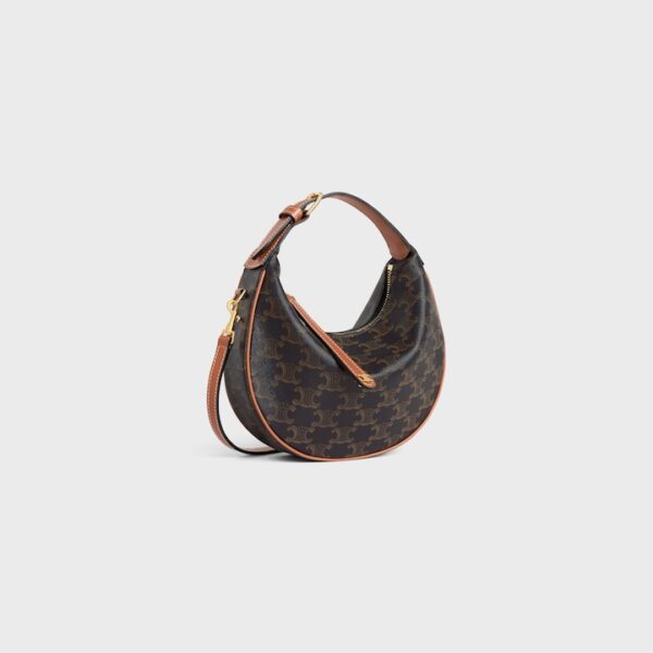 Сумка Celine Teen Lulu In Triomphe Canvas Темно коричневая N