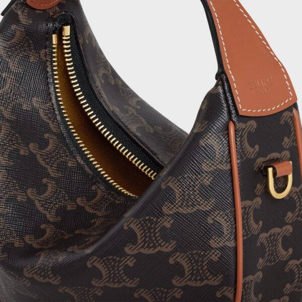 Сумка Celine Teen Lulu In Triomphe Canvas Темно коричневая N