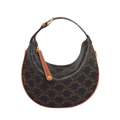 Сумка Celine Teen Lulu In Triomphe Canvas Темно коричневая N