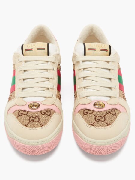 Кроссовки Gucci Screener Бежевые F