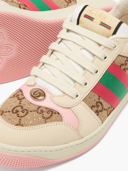 Кроссовки Gucci Screener Бежевые F
