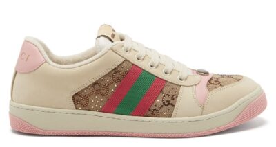 Кроссовки Gucci Screener Бежевые F