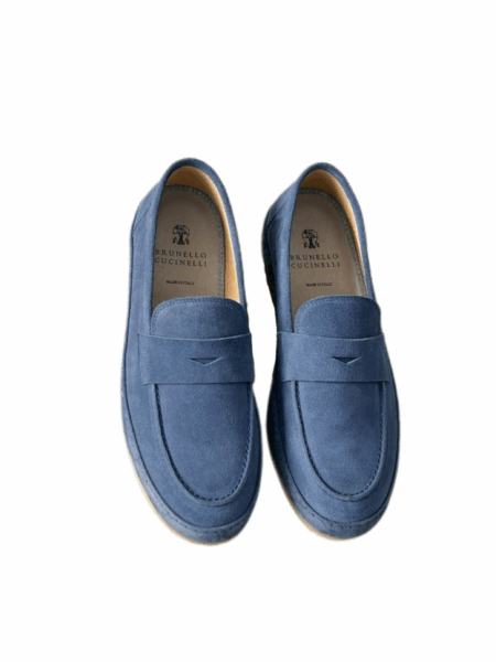 Лоферы Brunello Cucinelli Голубые M