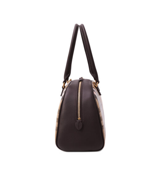 Сумка Burberry Highlands Bowling Коричнево бежевая N