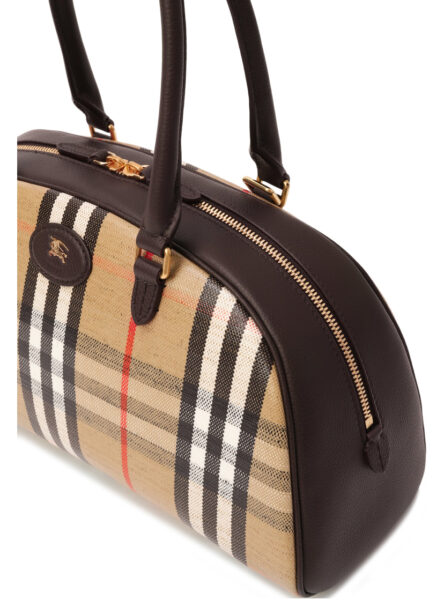 Сумка Burberry Highlands Bowling Коричнево бежевая N