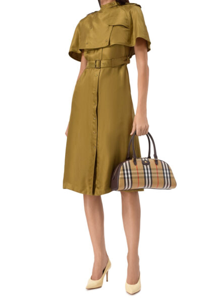 Сумка Burberry Highlands Bowling Коричнево бежевая N