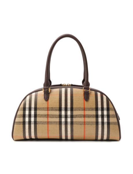 Сумка Burberry Highlands Bowling Коричнево бежевая N