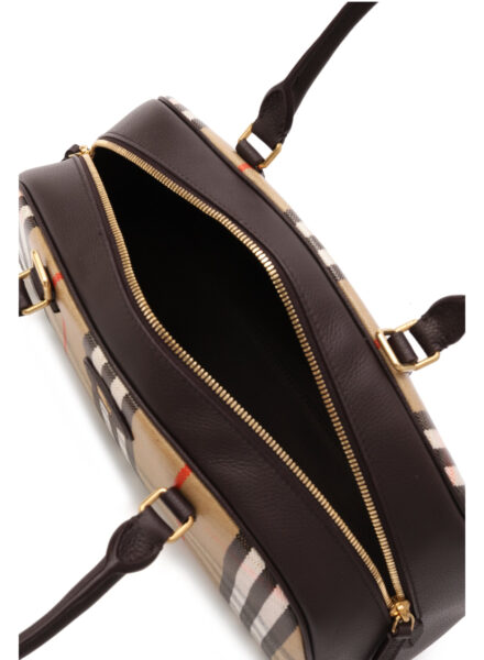 Сумка Burberry Highlands Bowling Коричнево бежевая N