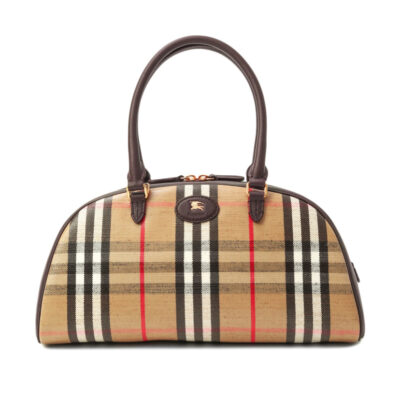 Сумка Burberry Highlands Bowling Коричнево бежевая N