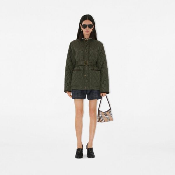 Сумка Burberry Highlands Check Коричнево бежевая N