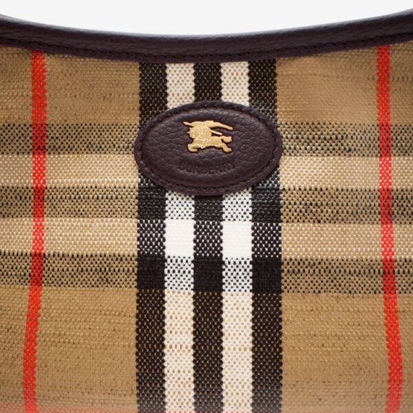 Сумка Burberry Highlands Check Коричнево бежевая N