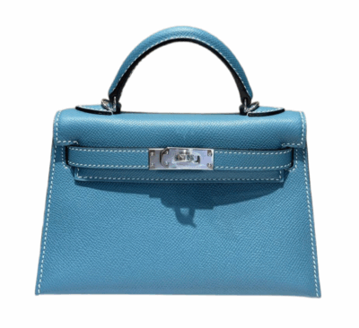 Сумка Hermes Kelly Mini Epsom Голубая N