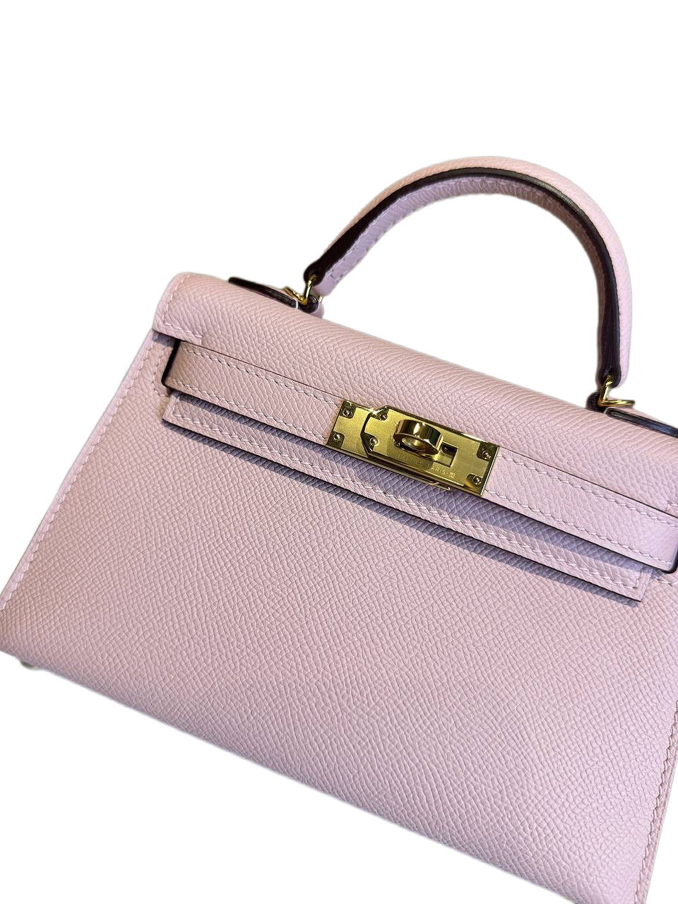 Сумка Hermes Kelly Mini Epsom Светло розовая N