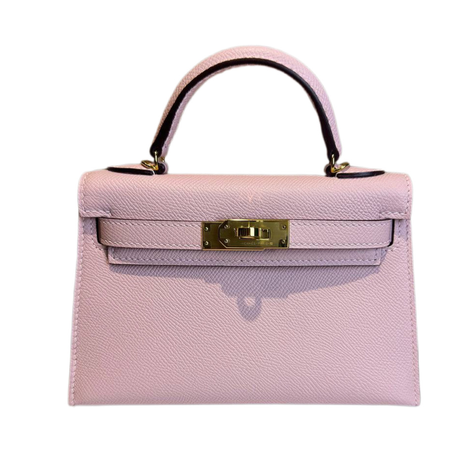 Сумка Hermes Kelly Mini Epsom Светло розовая N