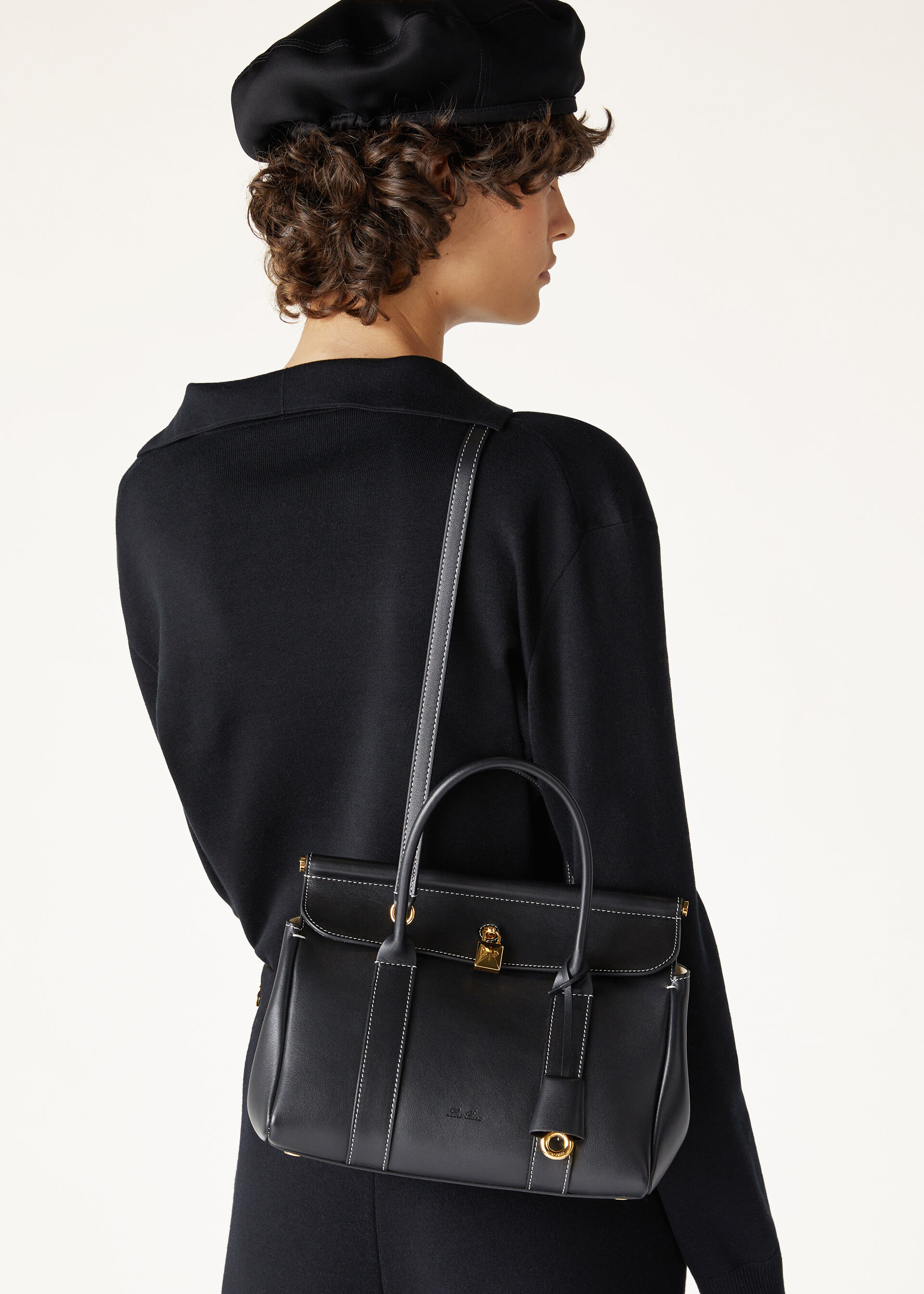 Сумка Loro Piana Loom Bag L Черная N