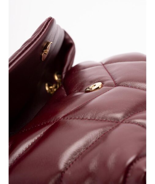 Сумка Saint Laurent Puffer Loulou Small Бордовая N