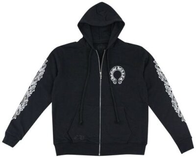 Толстовка Chrome Hearts Chrome Hearts Horseshoe Floral Черная F