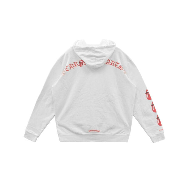 Толстовка Chrome Hearts Rolling Stones Scroll Белая M