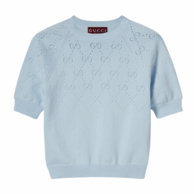 Футболка Gucci Gg Голубая F