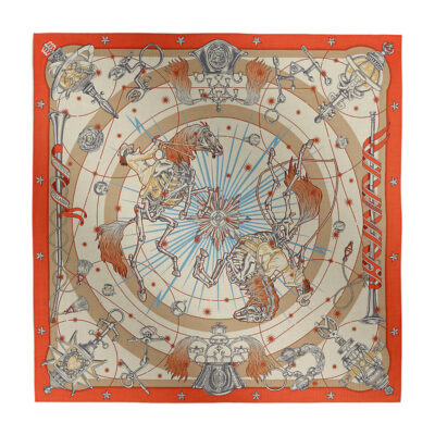 Шарф Hermes Chorus Stellarum Оранжевый F
