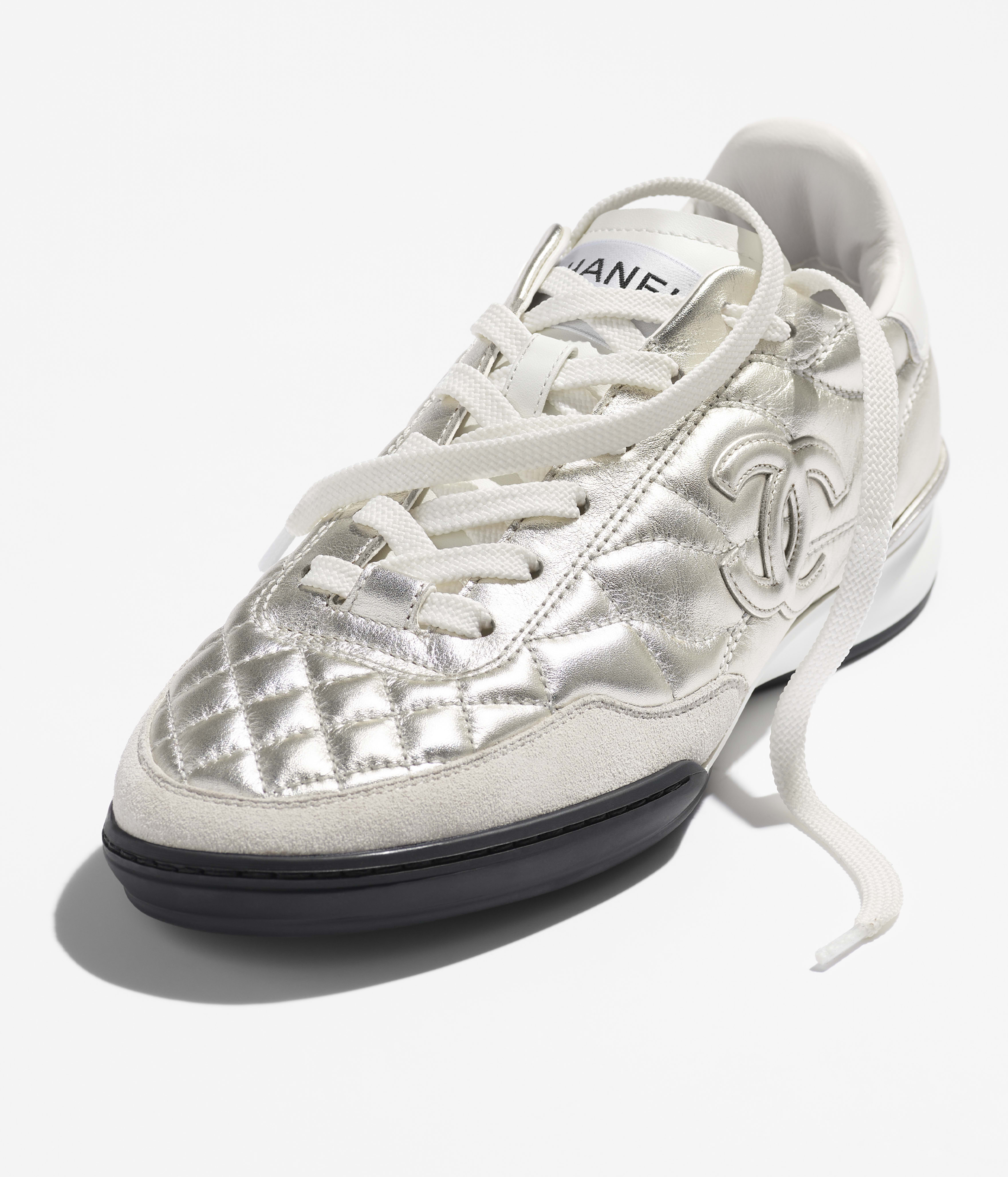 Кроссовки Chanel Article Style Серебряные F