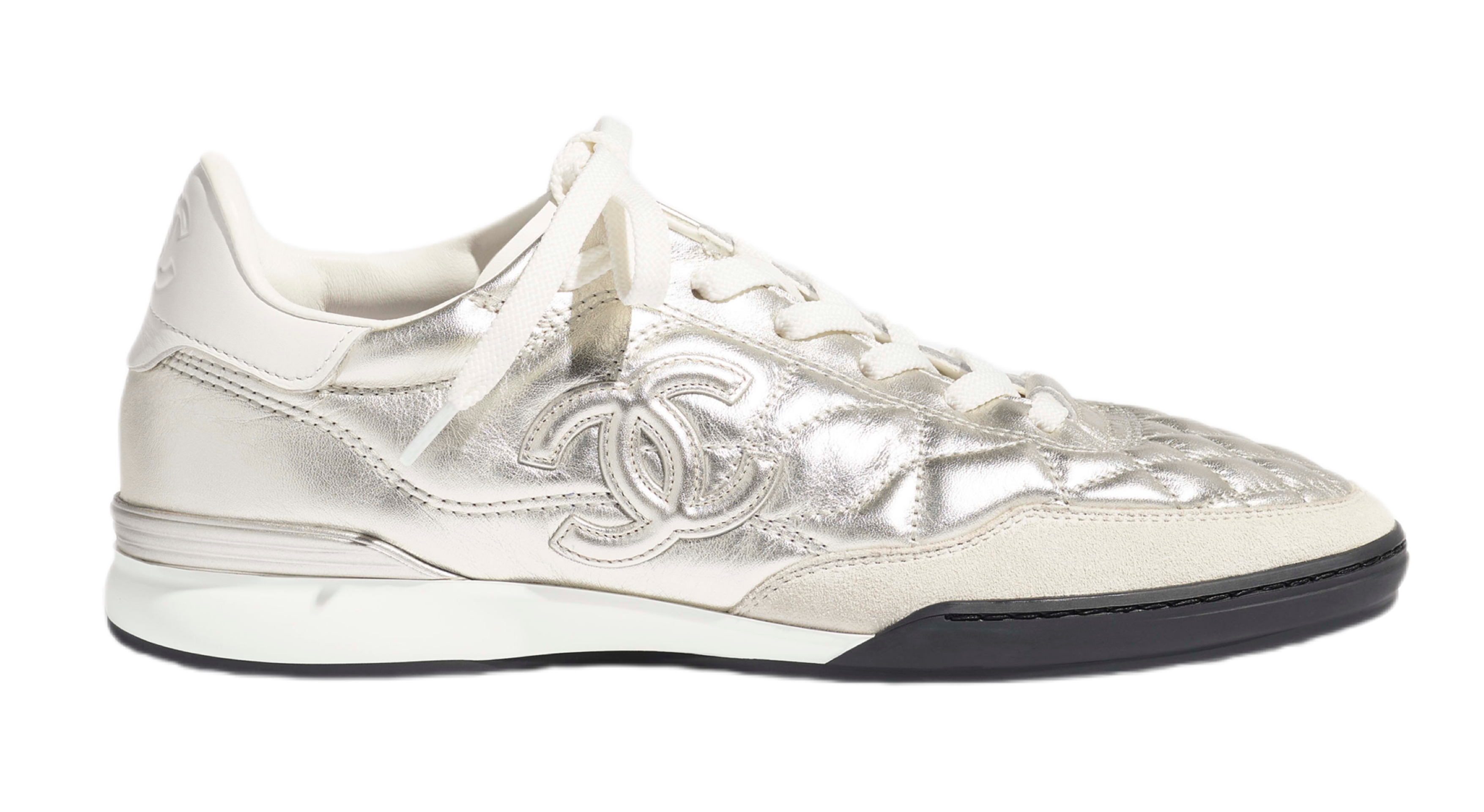 Кроссовки Chanel Article Style Серебряные F