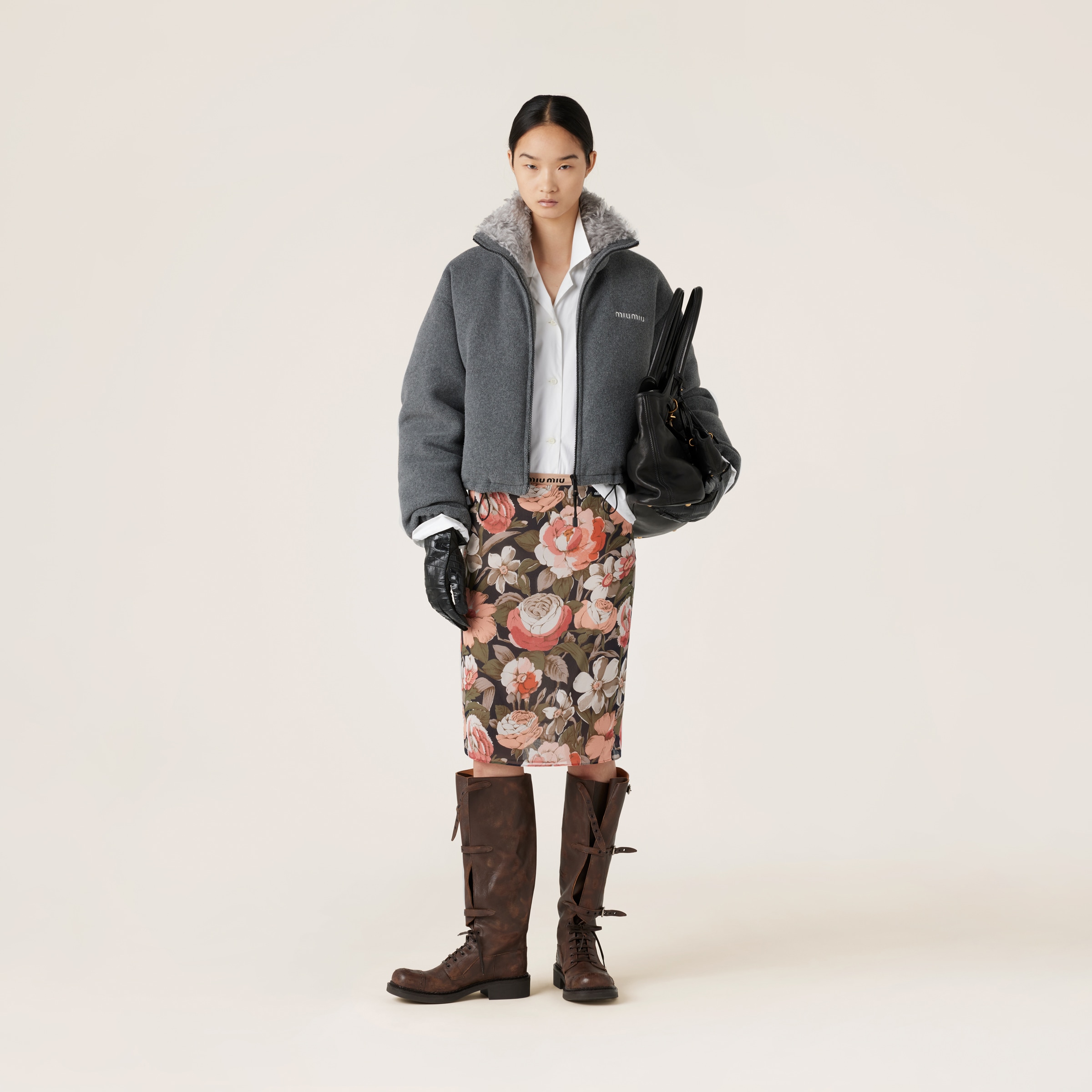 Куртка Miu Miu Серая F