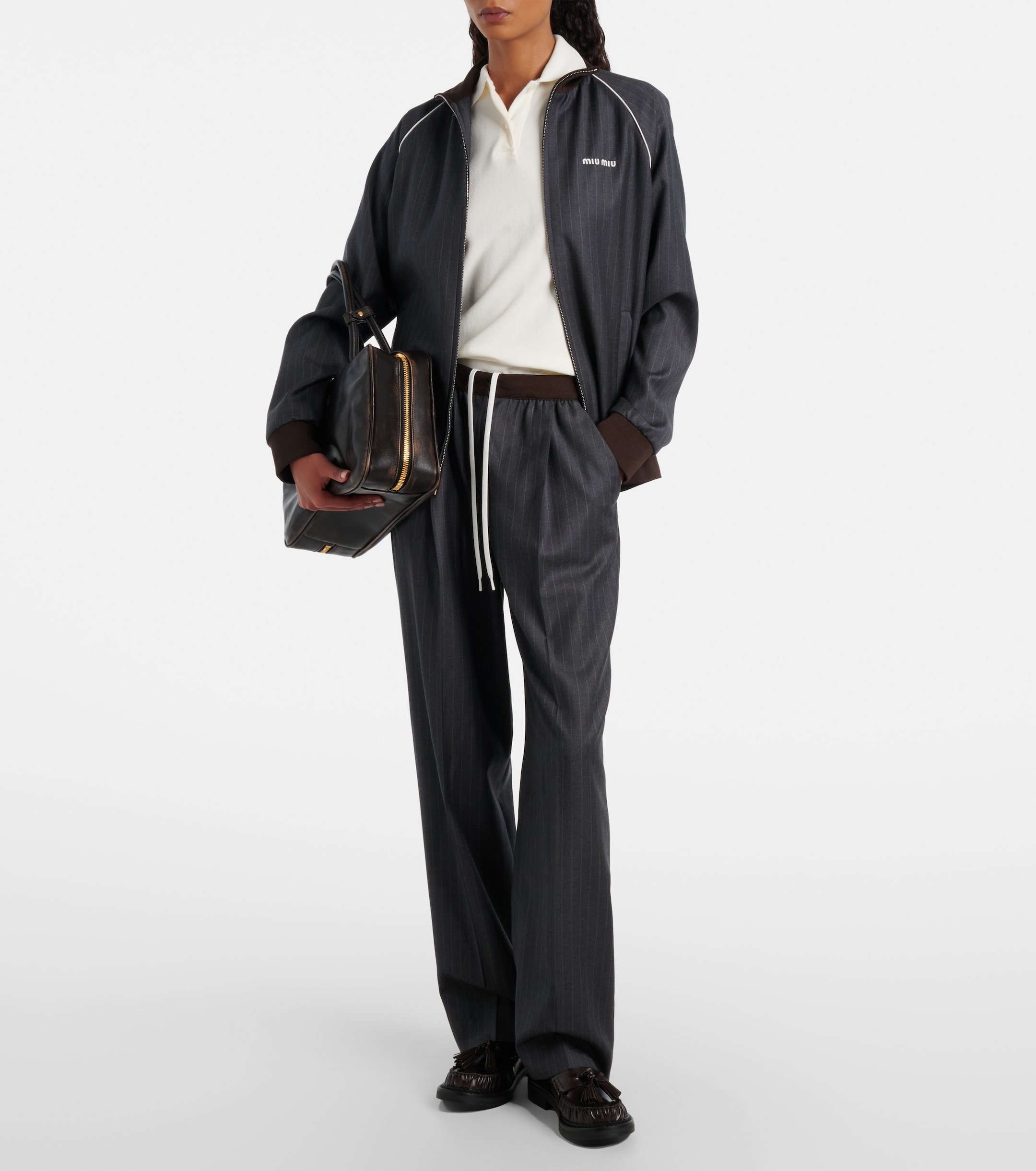 Лоферы Miu Miu Miu Miu Темно коричневые F