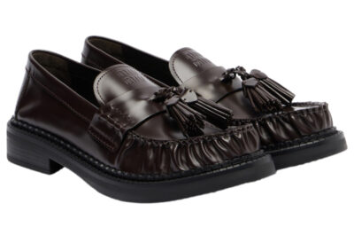 Лоферы Miu Miu Miu Miu Темно коричневые F