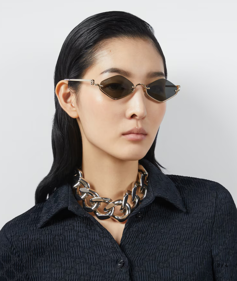 Очки Gucci Ul Серебряные F