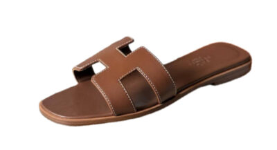 Сандали Hermes Oran Темно коричневые F